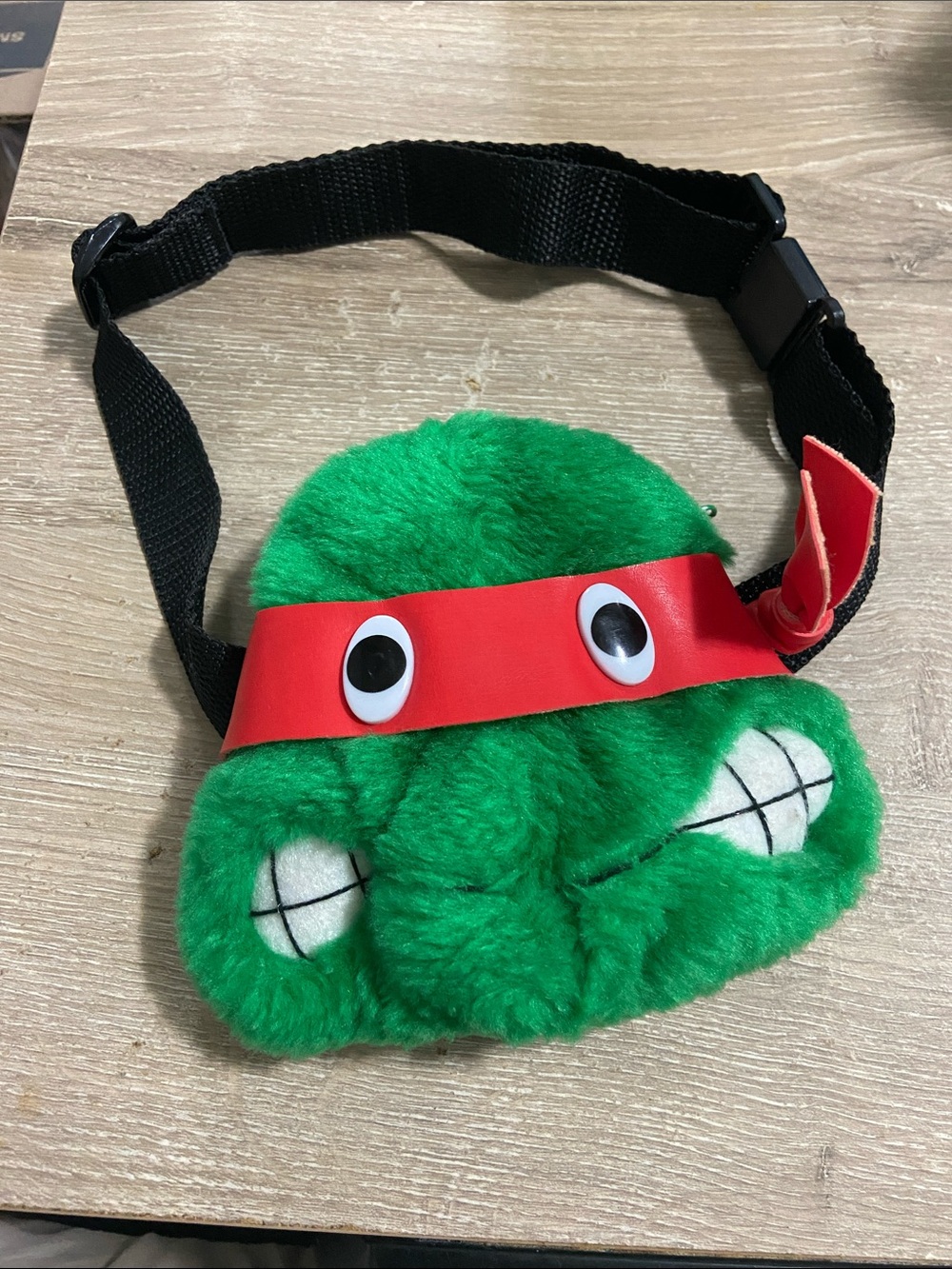 Vintage Teenage Mutant Ninja Turtles Ralph Plush Face Fanny Pack